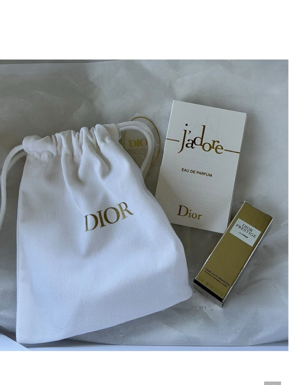 Dior Prestige La Crème 5ml Gift Set J’adore Pouch & Sample Authentic NIB